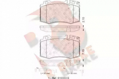 R BRAKE rb1389203 -  Комплект тормозных колодок, дисковый тормоз